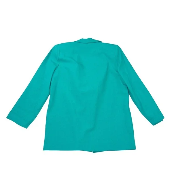 Sag Harbor Vintage Teal Green Blazer and Pleated Shorts Set Womens Large 90s - Picture 5 of 13